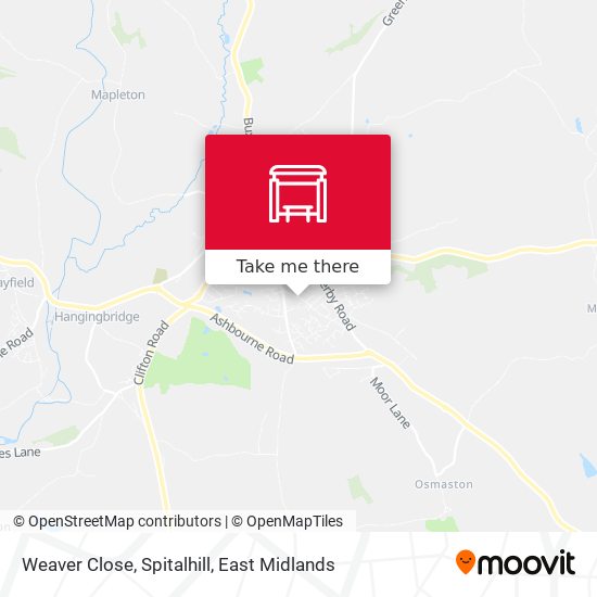 Weaver Close, Spitalhill map