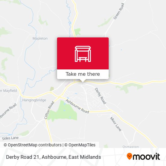 Derby Road 21, Ashbourne map