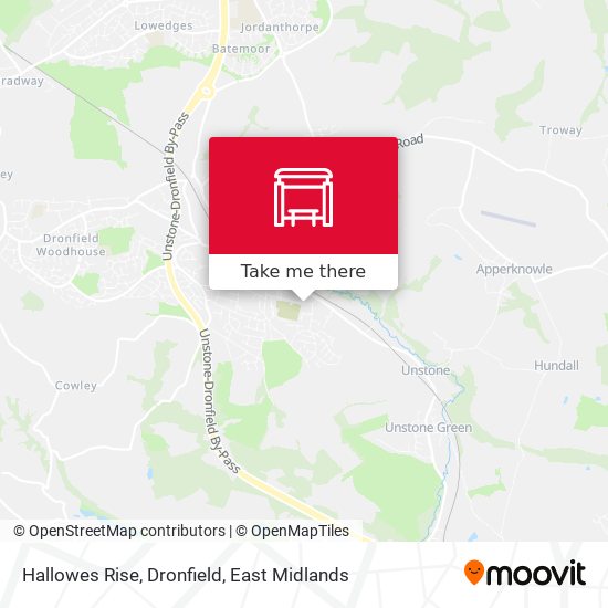 Hallowes Rise, Dronfield map