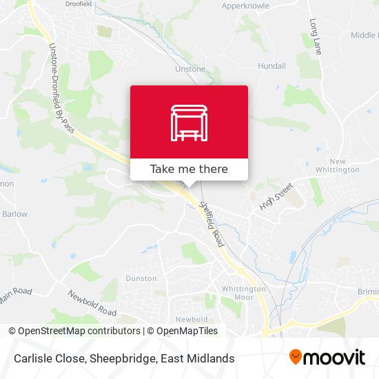 Carlisle Close, Sheepbridge map
