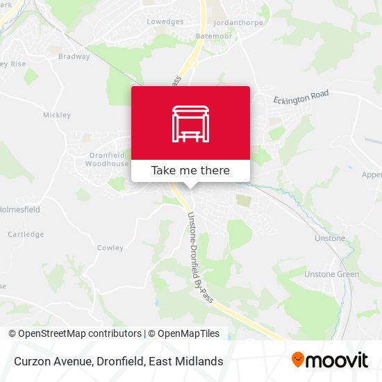 Curzon Avenue, Dronfield map