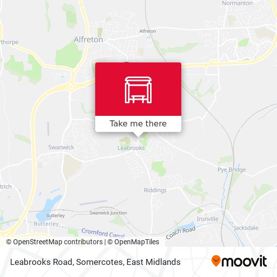 Leabrooks Road, Somercotes map