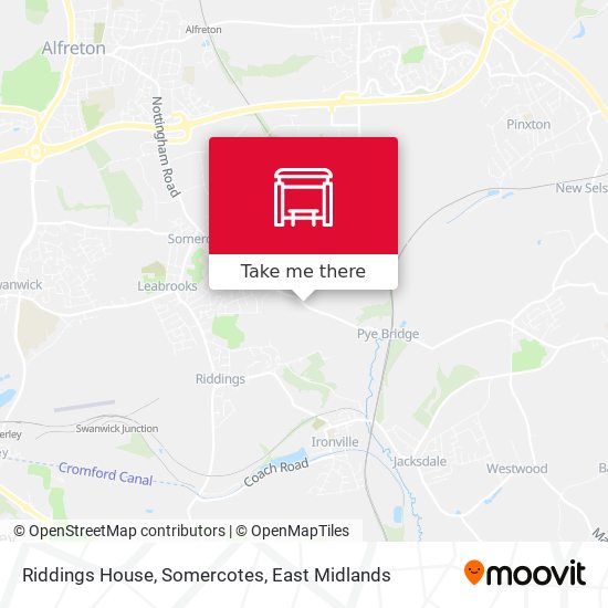 Riddings House, Somercotes map