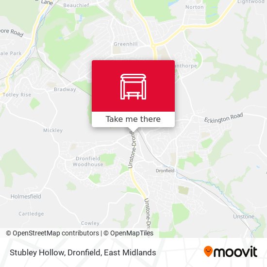 Stubley Hollow, Dronfield map