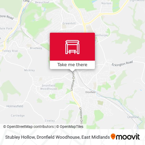 Stubley Hollow, Dronfield Woodhouse map