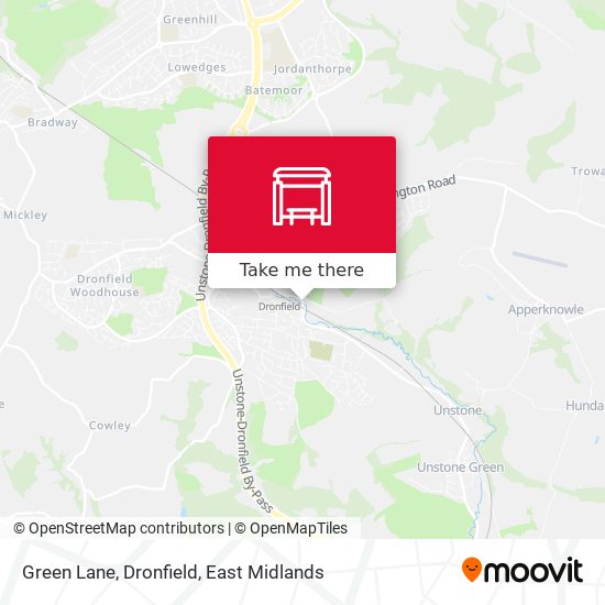 Green Lane, Dronfield map