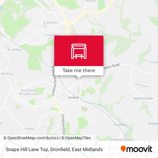 Snape Hill Lane Top, Dronfield map