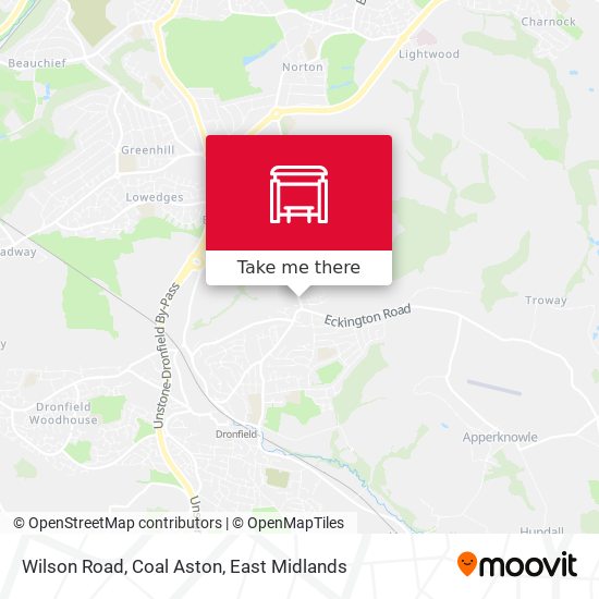 Wilson Road, Coal Aston map