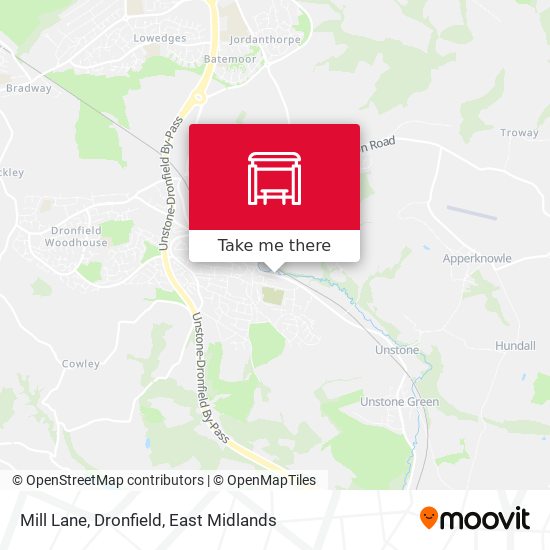 Mill Lane, Dronfield map