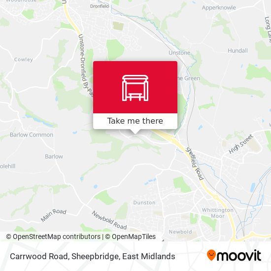 Carrwood Road, Sheepbridge map