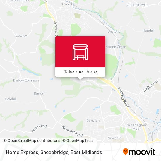 Home Express, Sheepbridge map