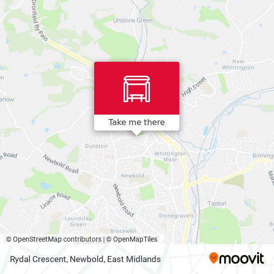 Rydal Crescent, Newbold map