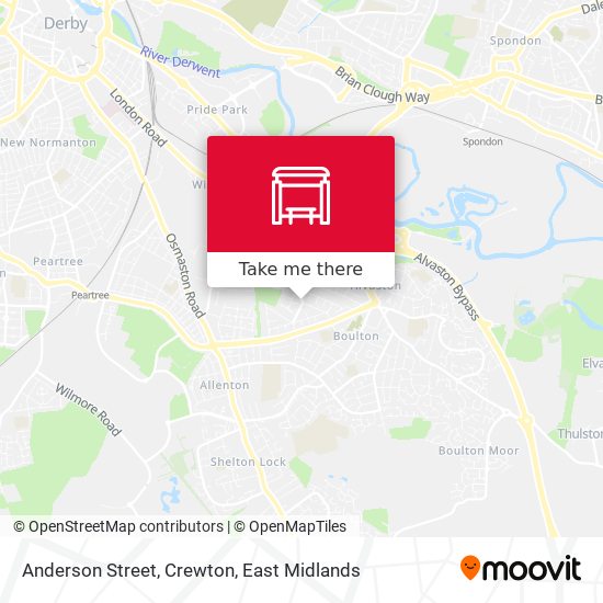 Anderson Street, Crewton map