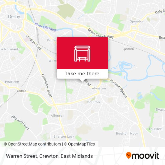 Warren Street, Crewton map