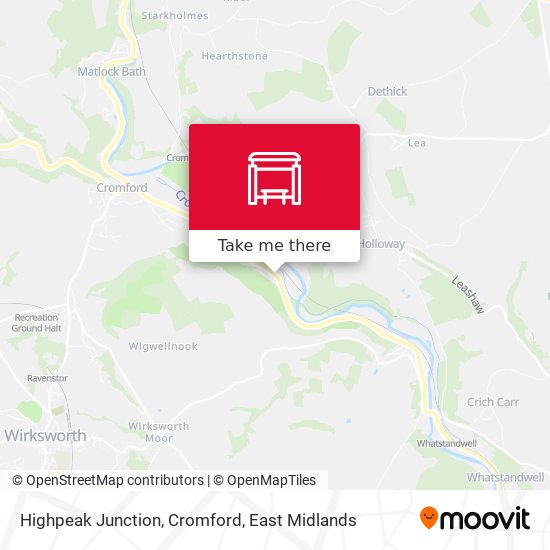 Highpeak Junction, Cromford map