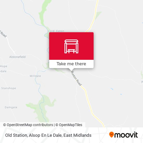 Old Station, Alsop En Le Dale map