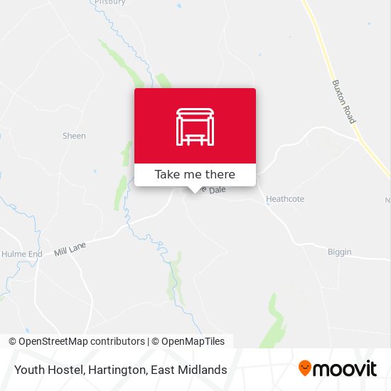 Youth Hostel, Hartington map