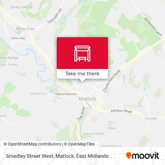 Smedley Street West, Matlock map
