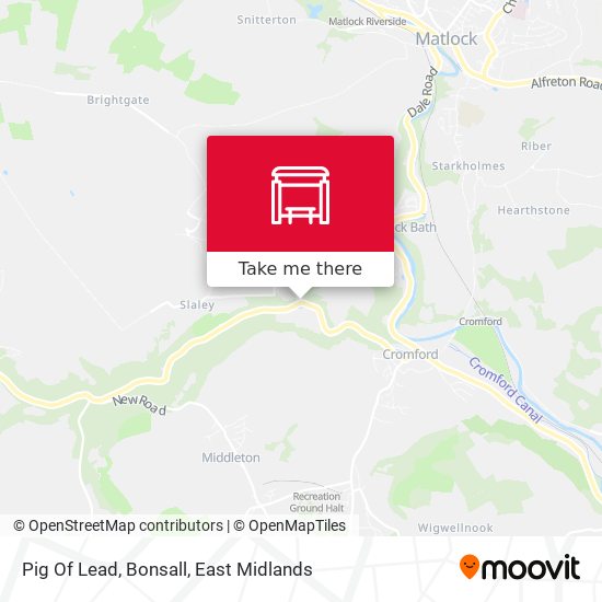 Pig Of Lead, Bonsall map