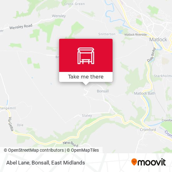 Abel Lane, Bonsall map
