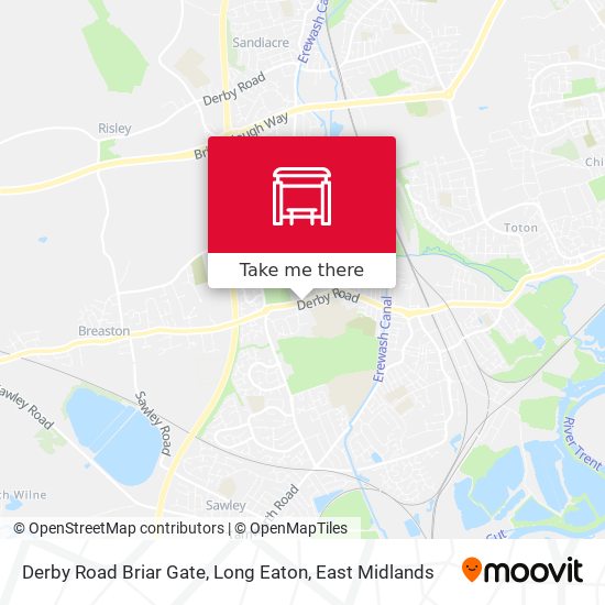 Derby Road Briar Gate, Long Eaton map