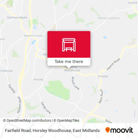 Fairfield Road, Horsley Woodhouse map