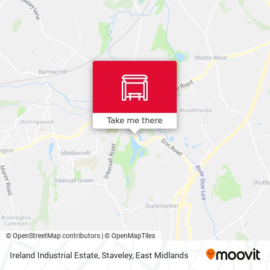 Ireland Industrial Estate, Staveley map