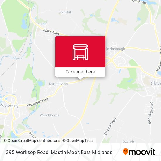 395 Worksop Road, Mastin Moor map