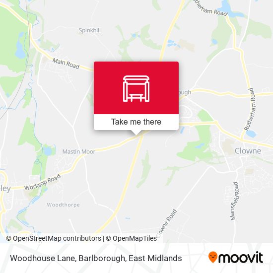 Woodhouse Lane, Barlborough map