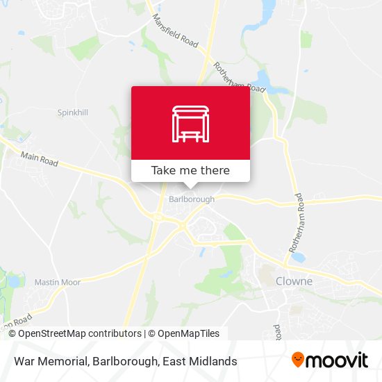 War Memorial, Barlborough map