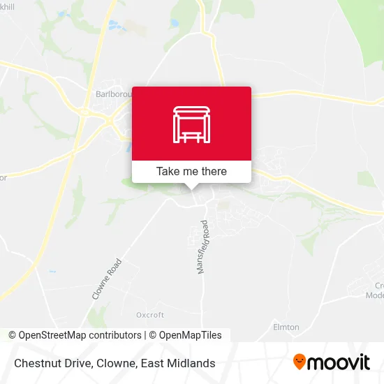 Chestnut Drive, Clowne map