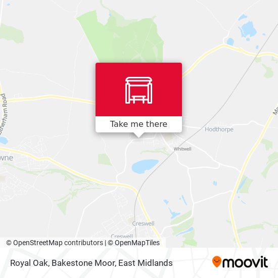 Royal Oak, Bakestone Moor map