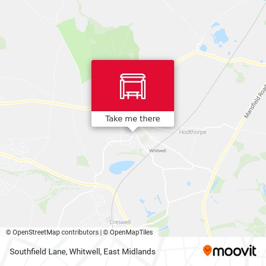 Southfield Lane, Whitwell map