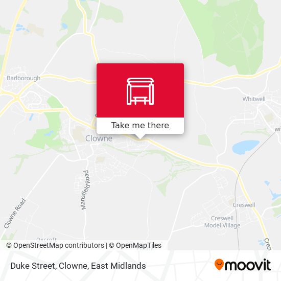 Duke Street, Clowne map