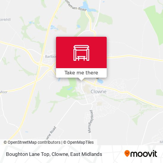 Boughton Lane Top, Clowne map