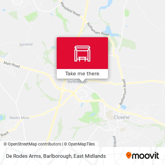 De Rodes Arms, Barlborough map