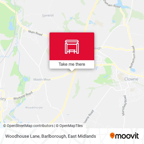 Woodhouse Lane, Barlborough map