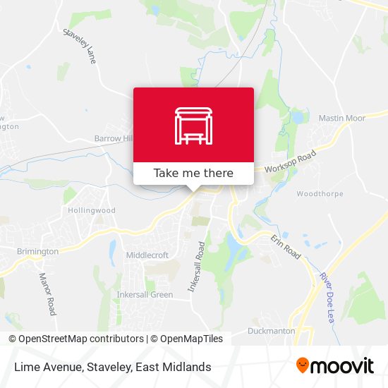 Lime Avenue, Staveley map
