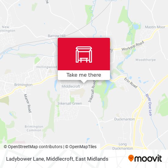 Ladybower Lane, Middlecroft map