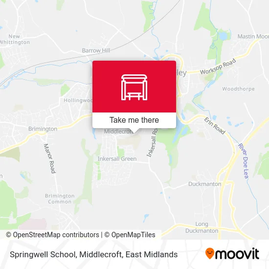 Springwell School, Middlecroft map