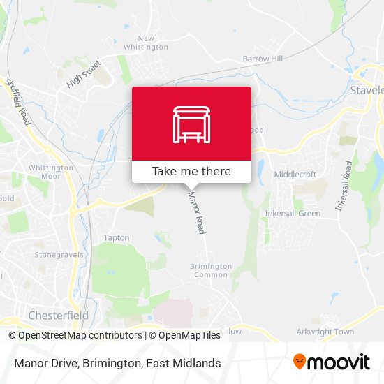 Manor Drive, Brimington map