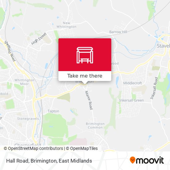 Hall Road, Brimington map