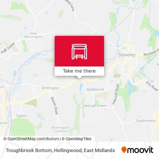 Troughbrook Bottom, Hollingwood map