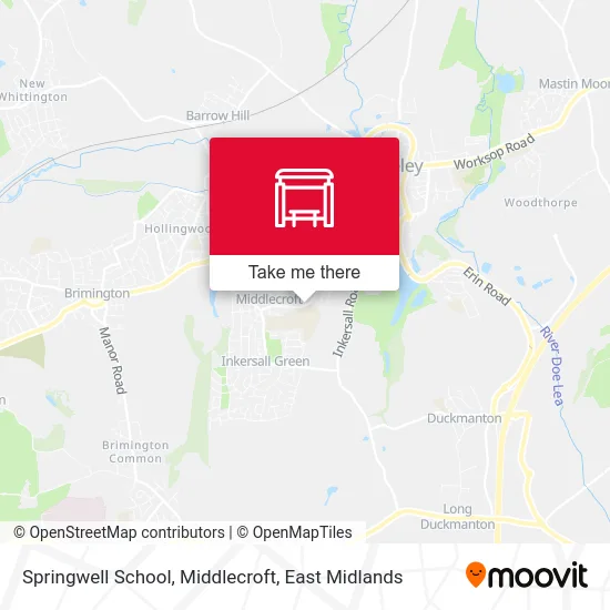 Springwell School, Middlecroft map