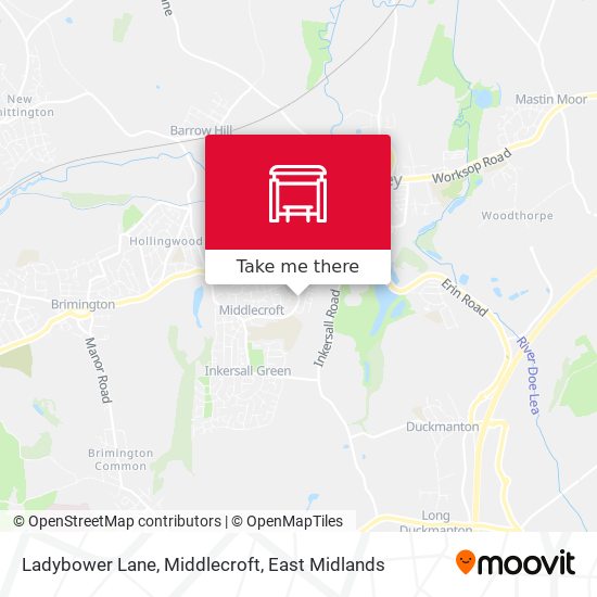 Ladybower Lane, Middlecroft map