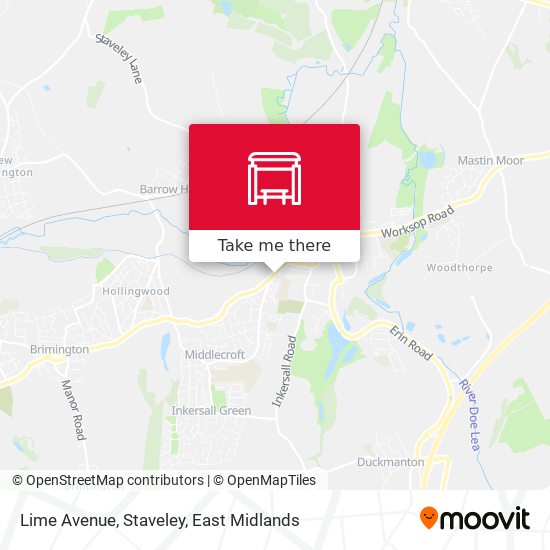 Lime Avenue, Staveley map