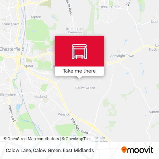 Calow Lane, Calow Green map