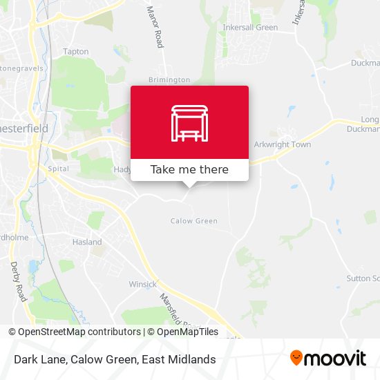 Dark Lane, Calow Green map