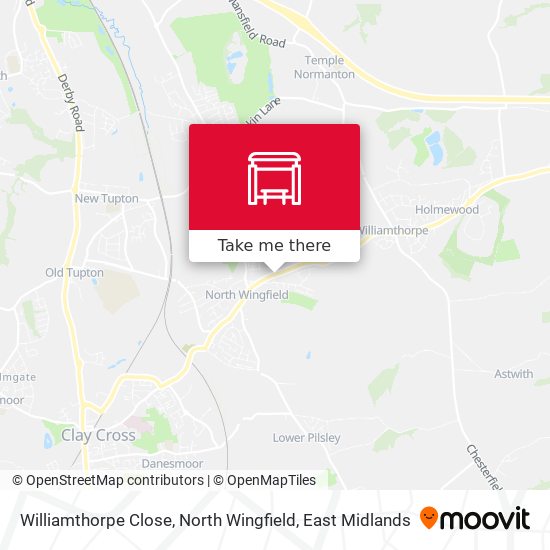 Williamthorpe Close, North Wingfield map