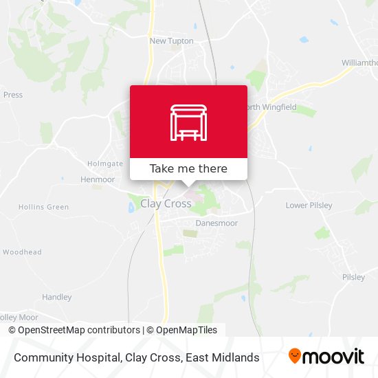 Community Hospital, Clay Cross map